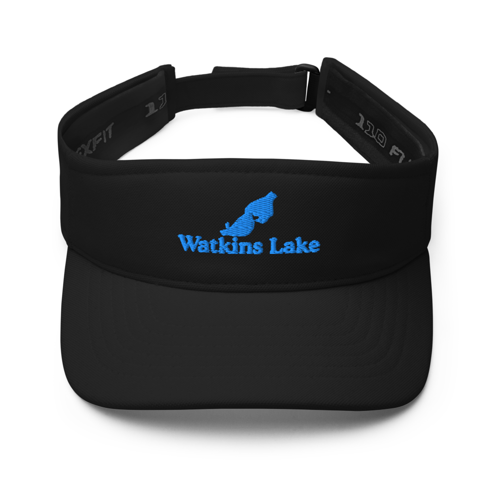Watkins Lake Visor with embroidered artwork & adjustable velcro strap