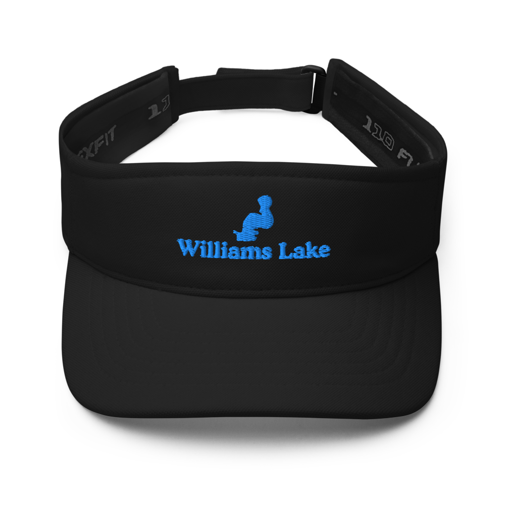 Williams Lake Visor with embroidered artwork & adjustable velcro strap