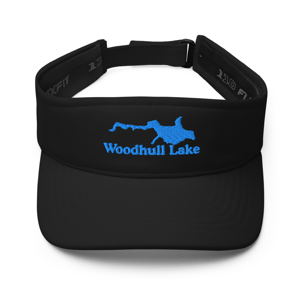 Woodhull Lake Visor with embroidered artwork & adjustable velcro strap