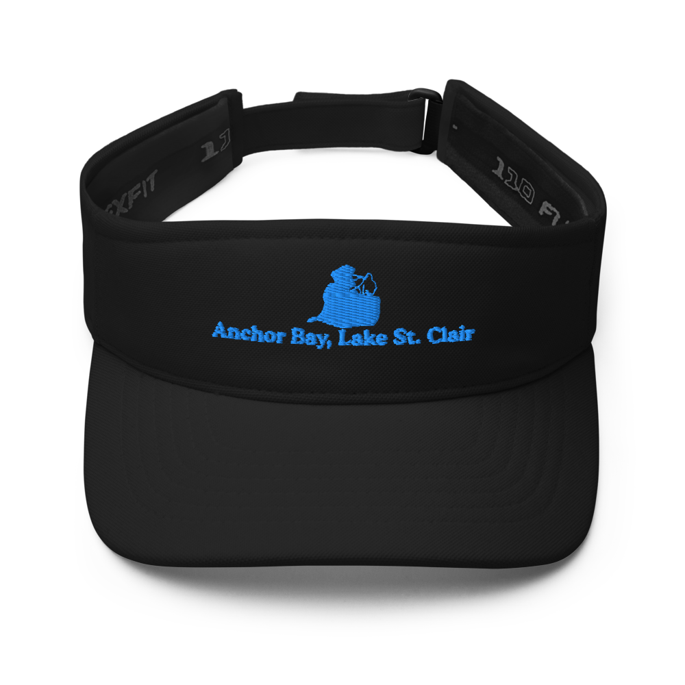 Anchor Bay, Lake St. Clair Visor with embroidered artwork & adjustable velcro strap