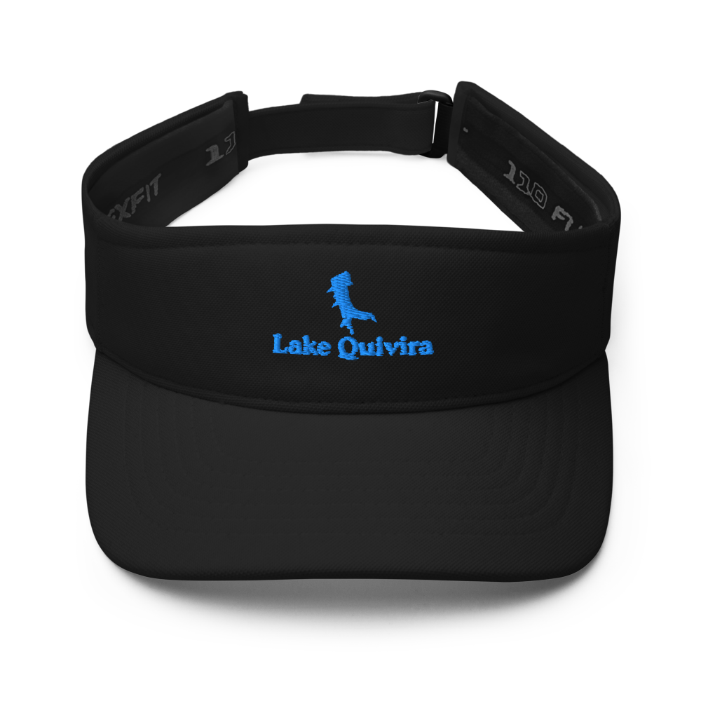 Lake Quivira Visor with embroidered artwork & adjustable velcro strap
