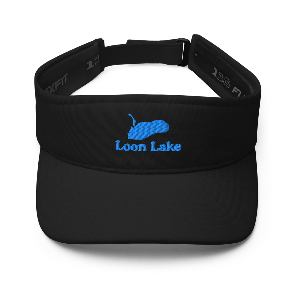 Loon Lake Visor with embroidered artwork & adjustable velcro strap