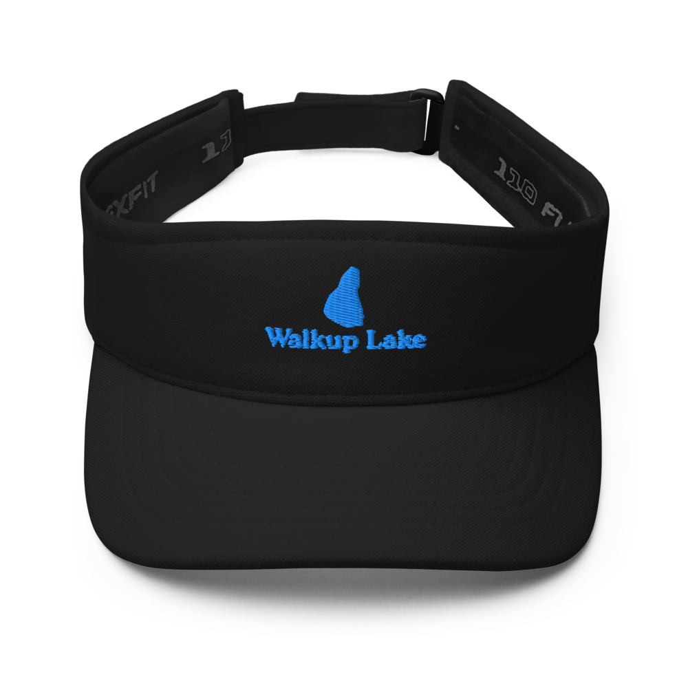 Walkup Lake Visor with embroidered artwork & adjustable velcro strap