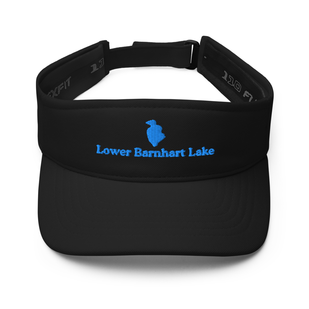 Lower Barnhart Lake Visor with embroidered artwork & adjustable velcro strap