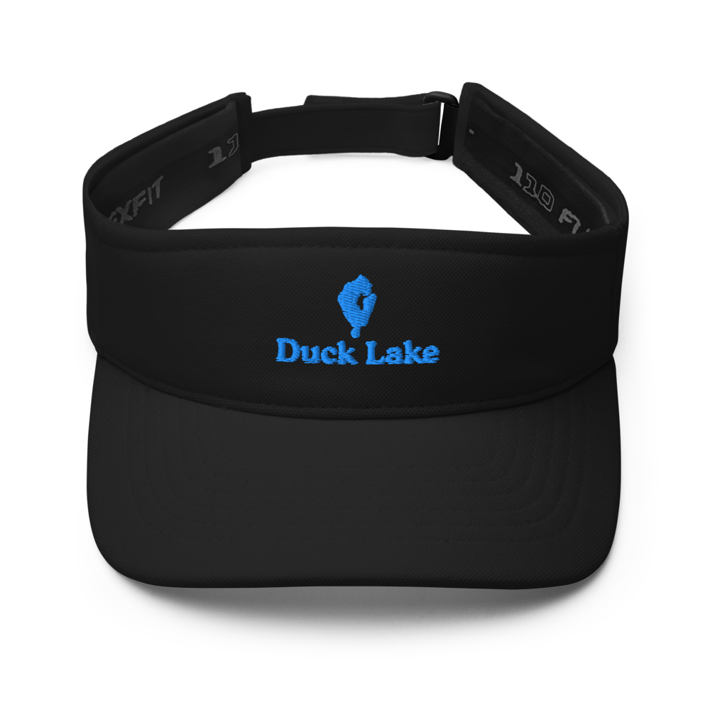 Duck Lake Visor with embroidered artwork & adjustable velcro strap