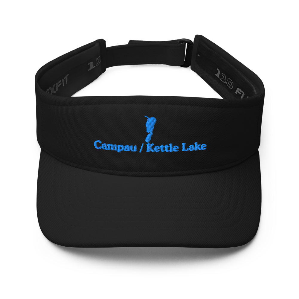 Campau / Kettle Lake Visor with embroidered artwork & adjustable velcro strap