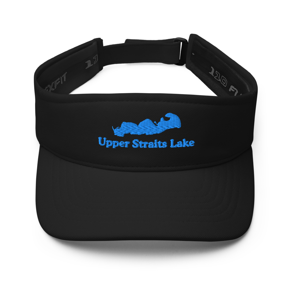 Upper Straits Lake Visor with embroidered artwork & adjustable velcro strap