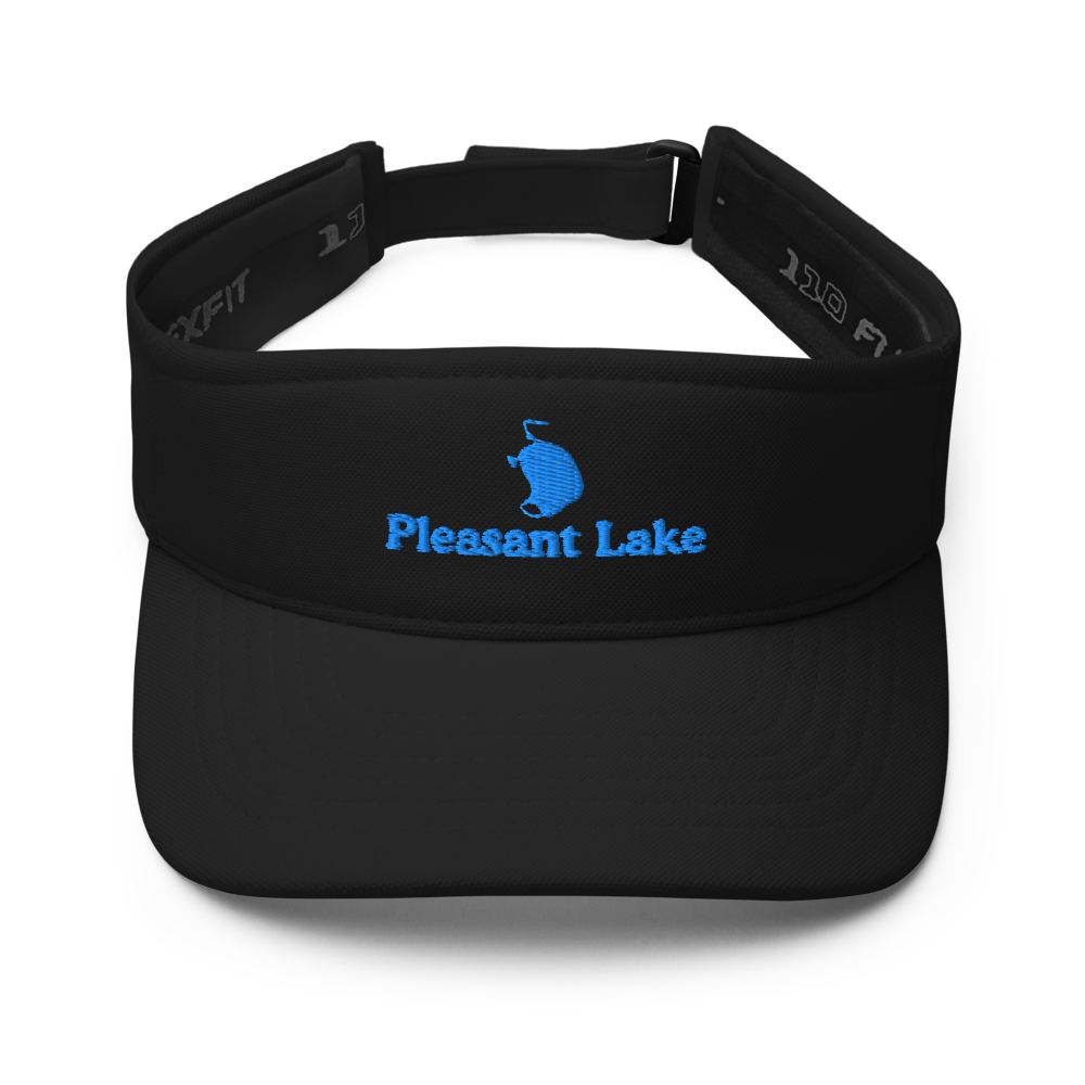 Pleasant Lake Visor with embroidered artwork & adjustable velcro strap