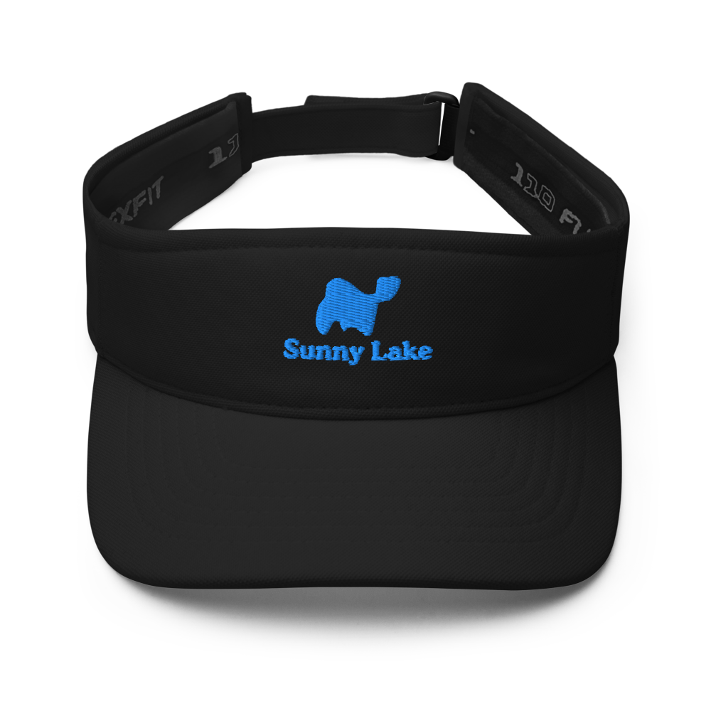 Sunny Lake Visor with embroidered artwork & adjustable velcro strap