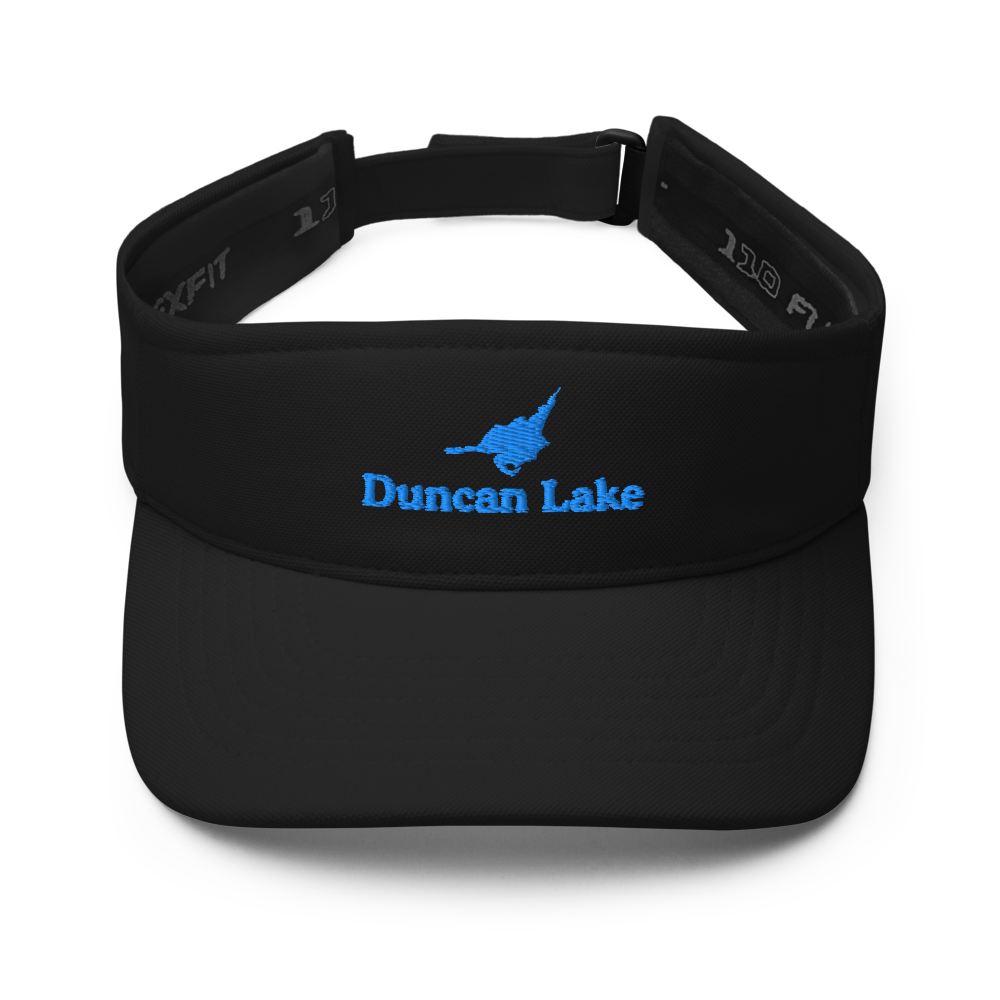 Duncan Lake Visor with embroidered artwork & adjustable velcro strap