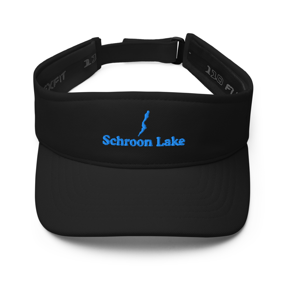 Schroon Lake Visor with embroidered artwork & adjustable velcro strap
