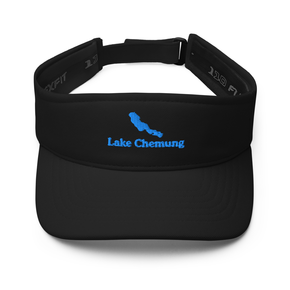 Lake Chemung Visor with embroidered artwork & adjustable velcro strap