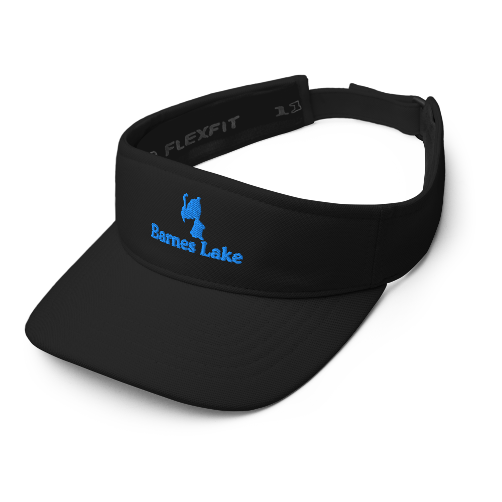 Barnes Lake Visor with embroidered artwork & adjustable velcro strap