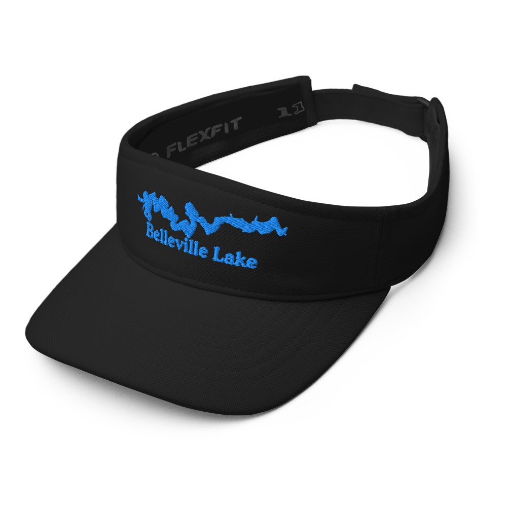 Belleville Lake Visor with embroidered artwork & adjustable velcro strap