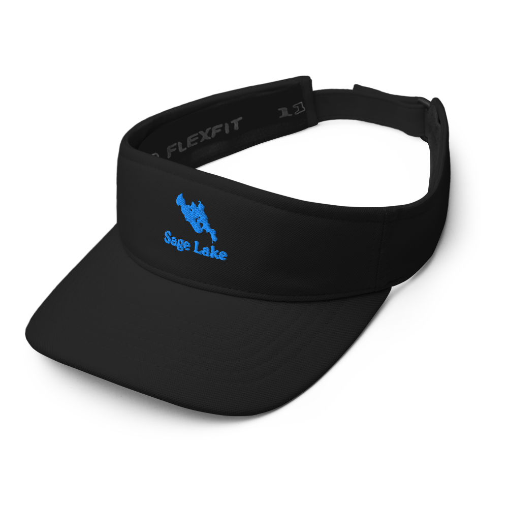Sage Lake Visor with embroidered artwork & adjustable velcro strap