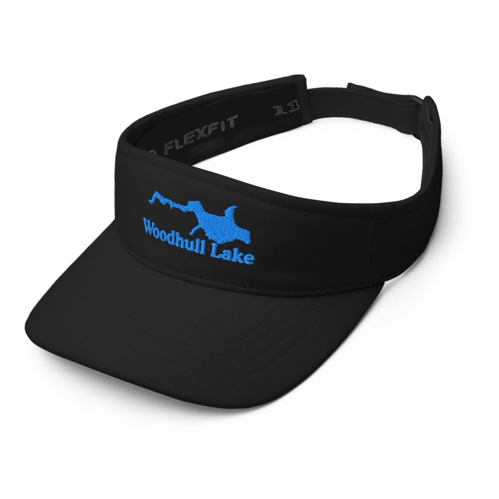 Woodhull Lake Visor with embroidered artwork & adjustable velcro strap