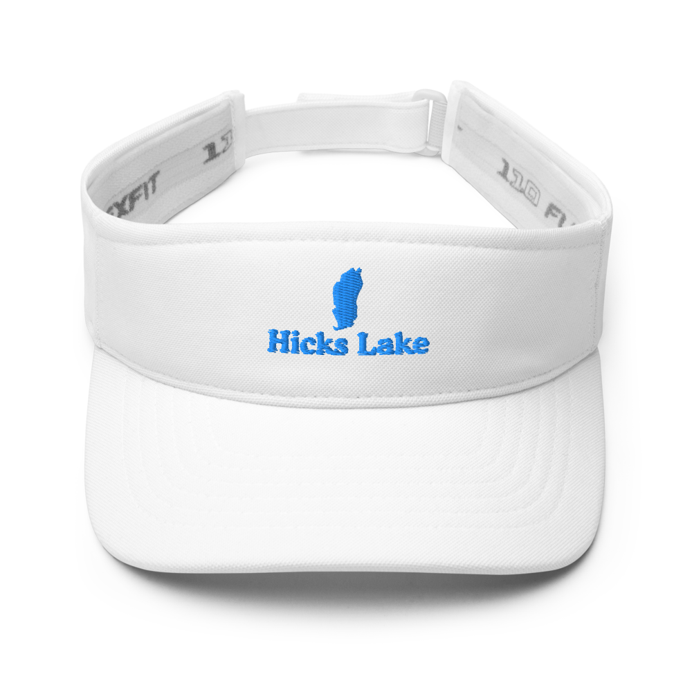 Hicks Lake Visor with embroidered artwork & adjustable velcro strap