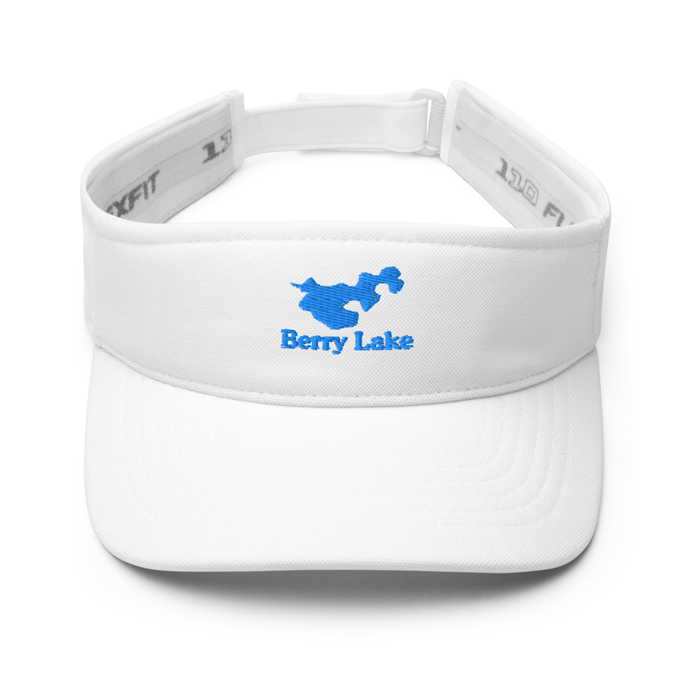 Berry Lake Visor with embroidered artwork & adjustable velcro strap