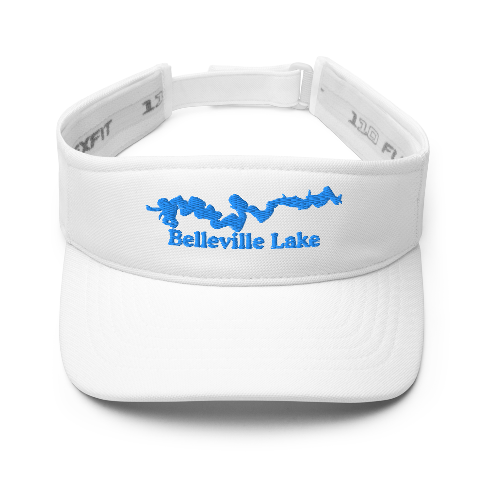 Belleville Lake Visor with embroidered artwork & adjustable velcro strap