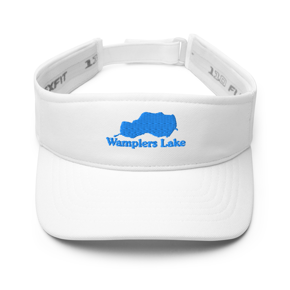 Wamplers Lake Visor with embroidered artwork & adjustable velcro strap