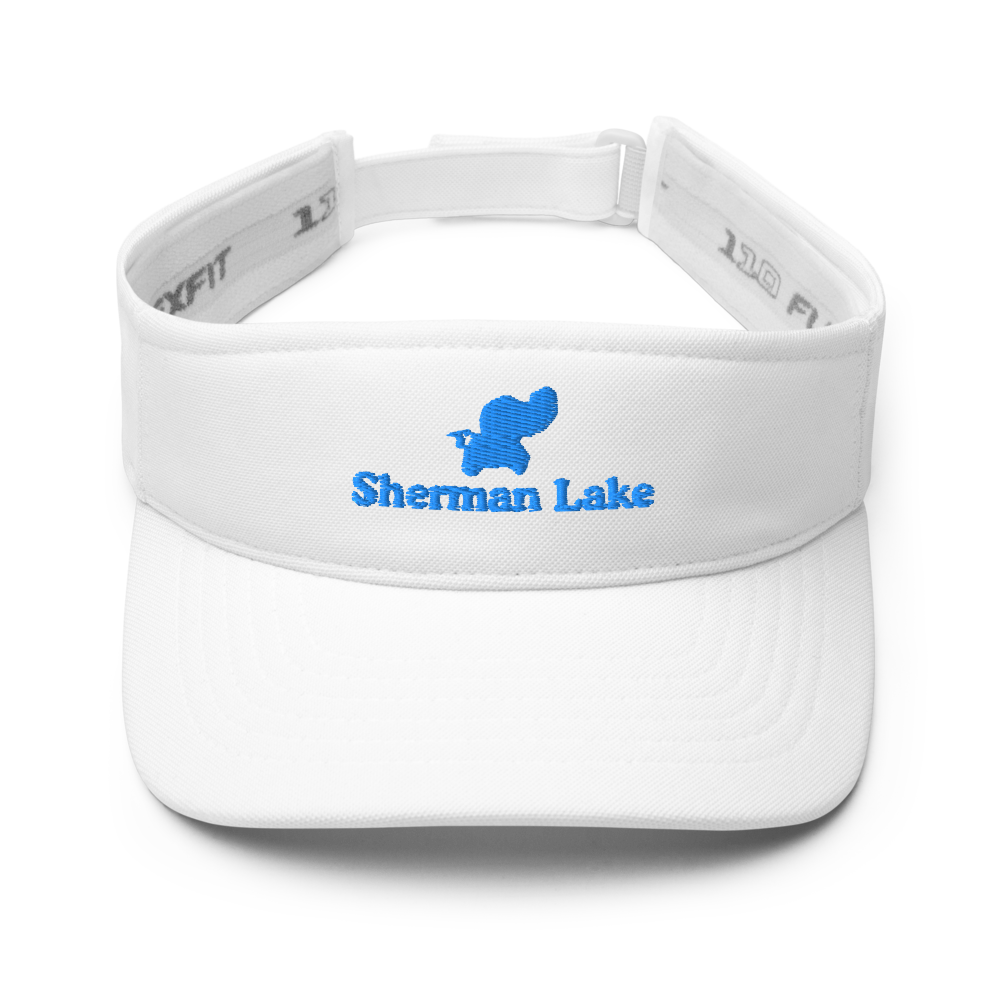 Sherman Lake Visor with embroidered artwork & adjustable velcro strap