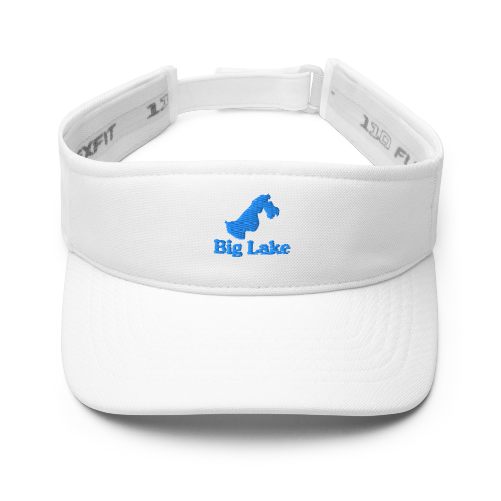 Big Lake Visor with embroidered artwork & adjustable velcro strap