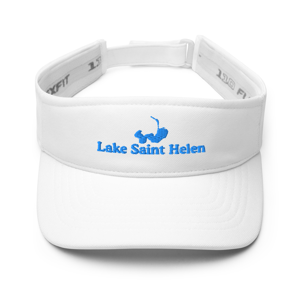 Lake Saint Helen Visor with embroidered artwork & adjustable velcro strap