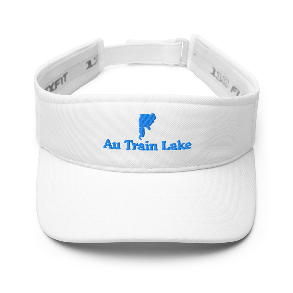 Au Train Lake Visor with embroidered artwork & adjustable velcro strap