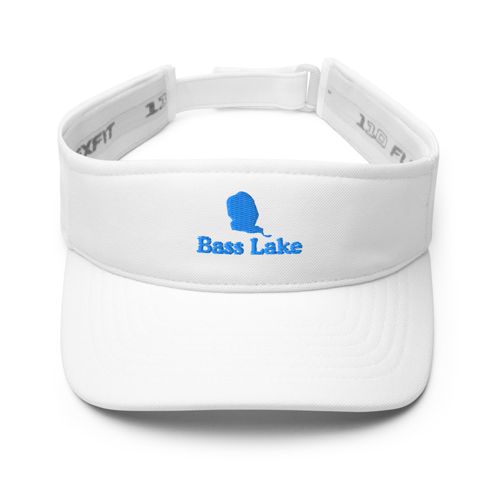 Bass Lake Visor with embroidered artwork & adjustable velcro strap