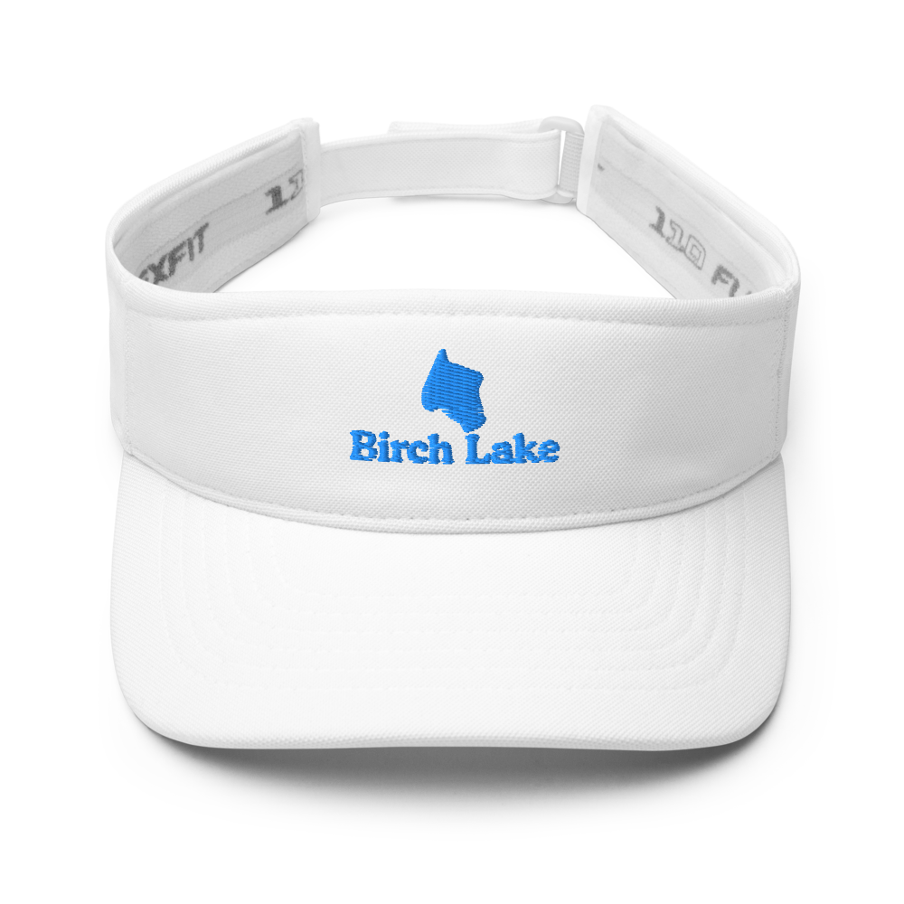 Birch Lake Visor with embroidered artwork & adjustable velcro strap
