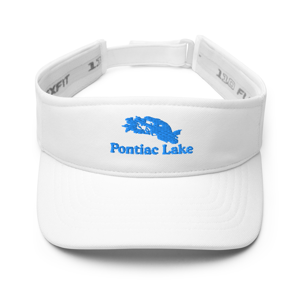 Pontiac Lake Visor with embroidered artwork & adjustable velcro strap