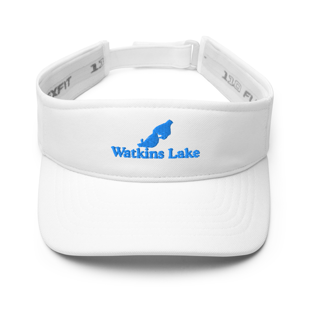 Watkins Lake Visor with embroidered artwork & adjustable velcro strap
