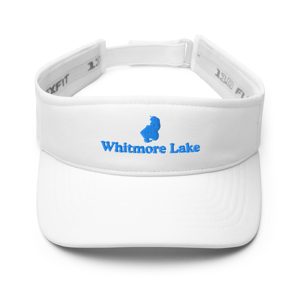 Whitmore Lake Visor with embroidered artwork & adjustable velcro strap