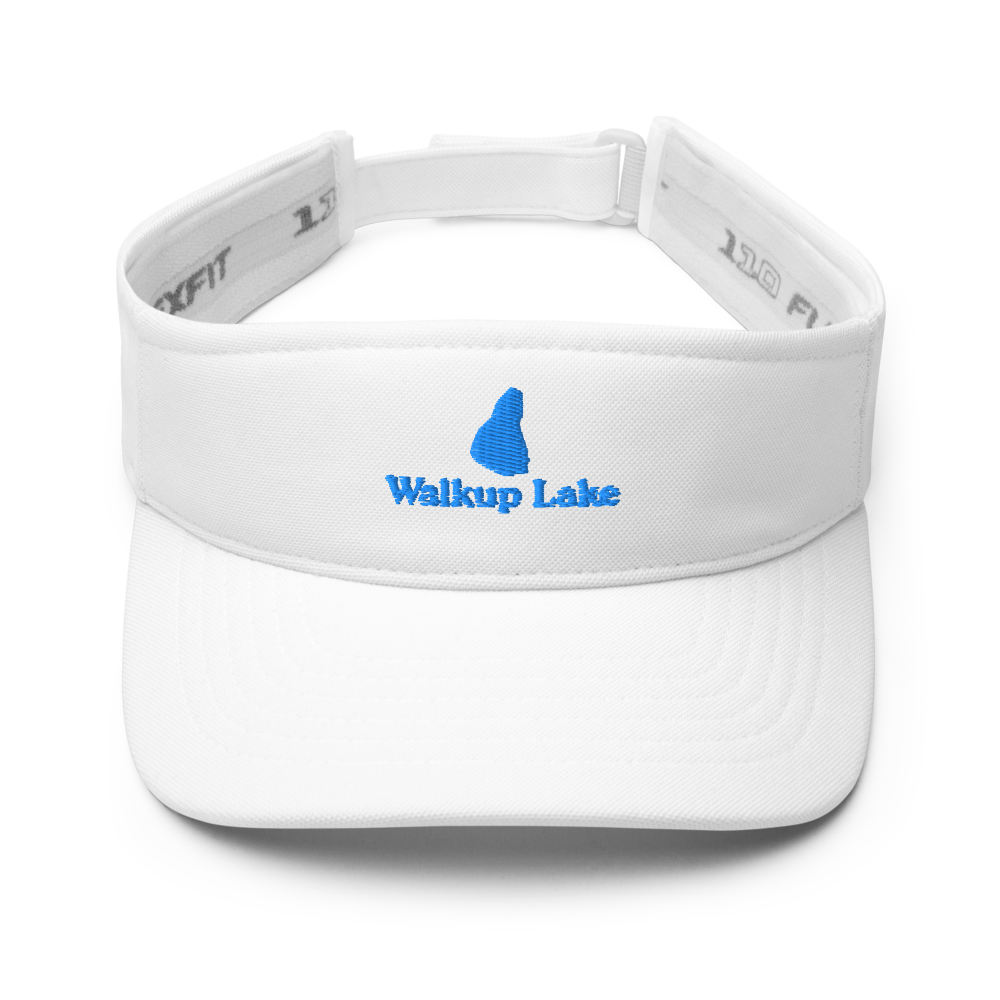 Walkup Lake Visor with embroidered artwork & adjustable velcro strap