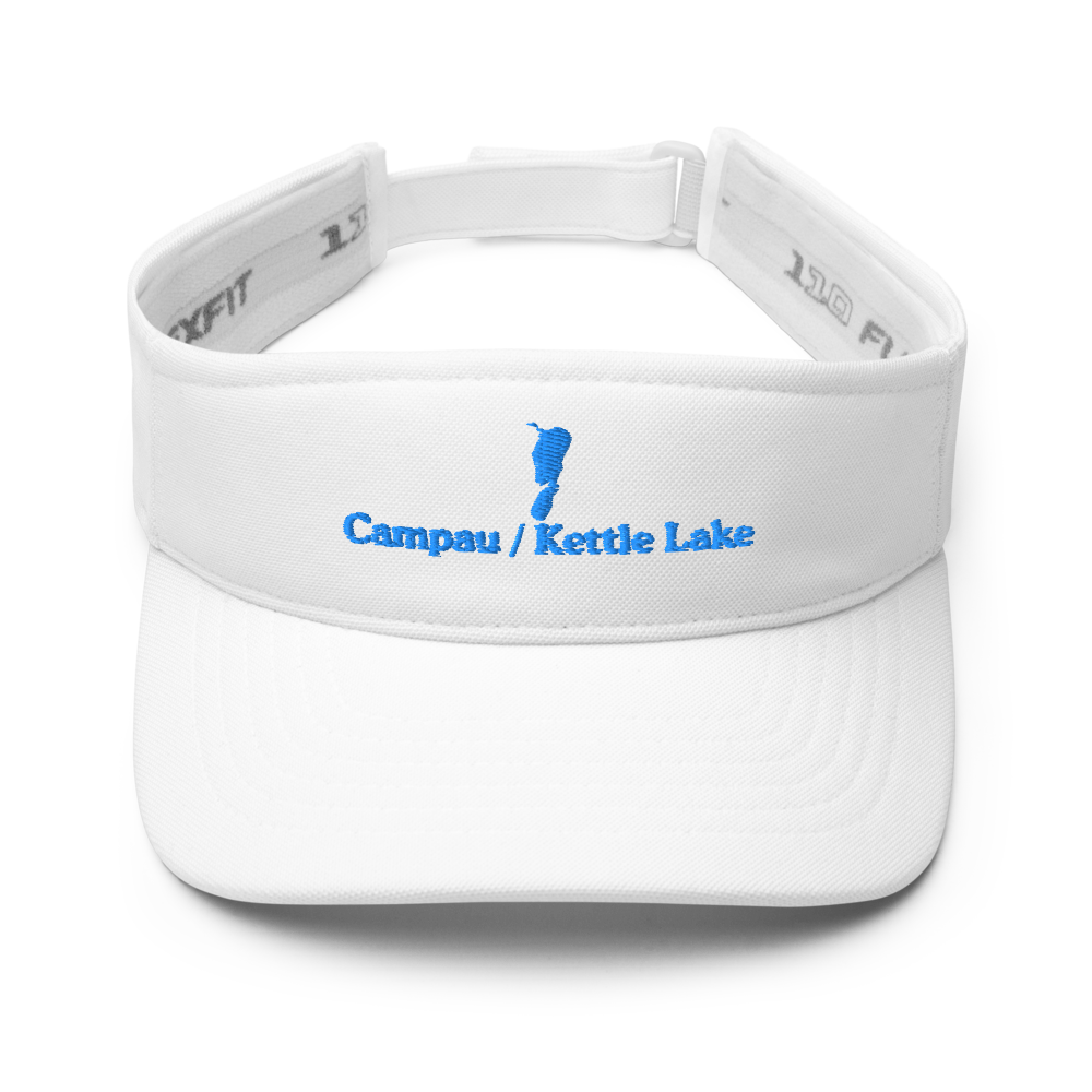 Campau / Kettle Lake Visor with embroidered artwork & adjustable velcro strap