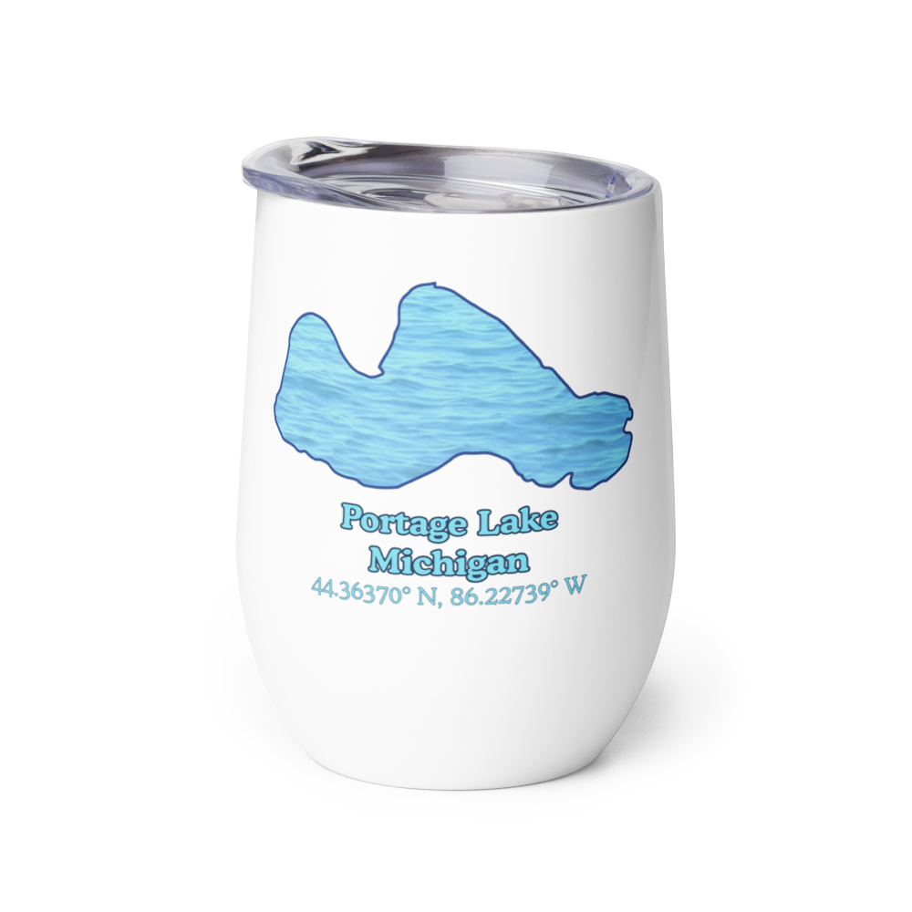 Portage Lake Wine Tumbler