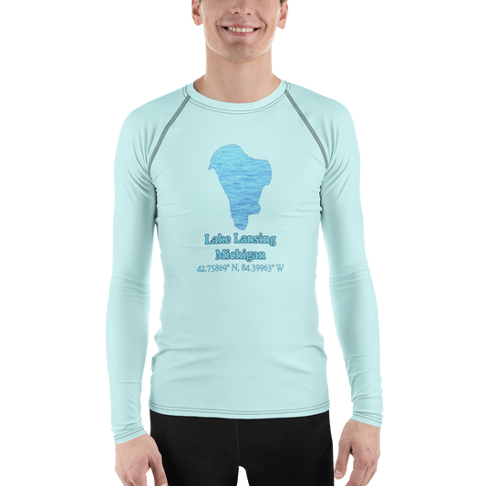 Lake Lansing Men's Rash Guard / Swim Shirt