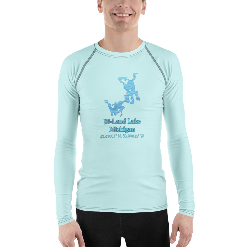 Hi-Land Lake Men's Rash Guard / Swim Shirt