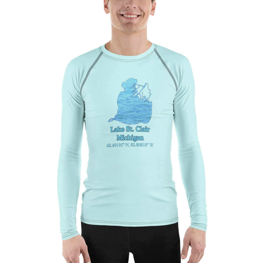 Lake St. Clair Men's Rash Guard / Swim Shirt