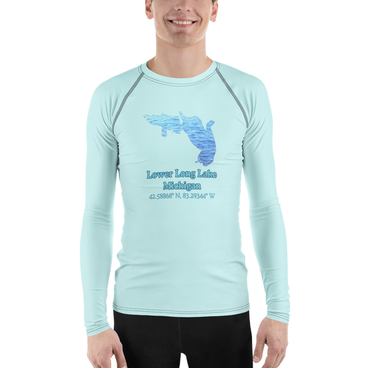 Lower Long Lake Men's Rash Guard / Swim Shirt