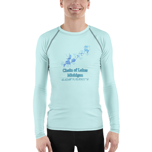 Chain of Lakes Men's Rash Guard / Swim Shirt