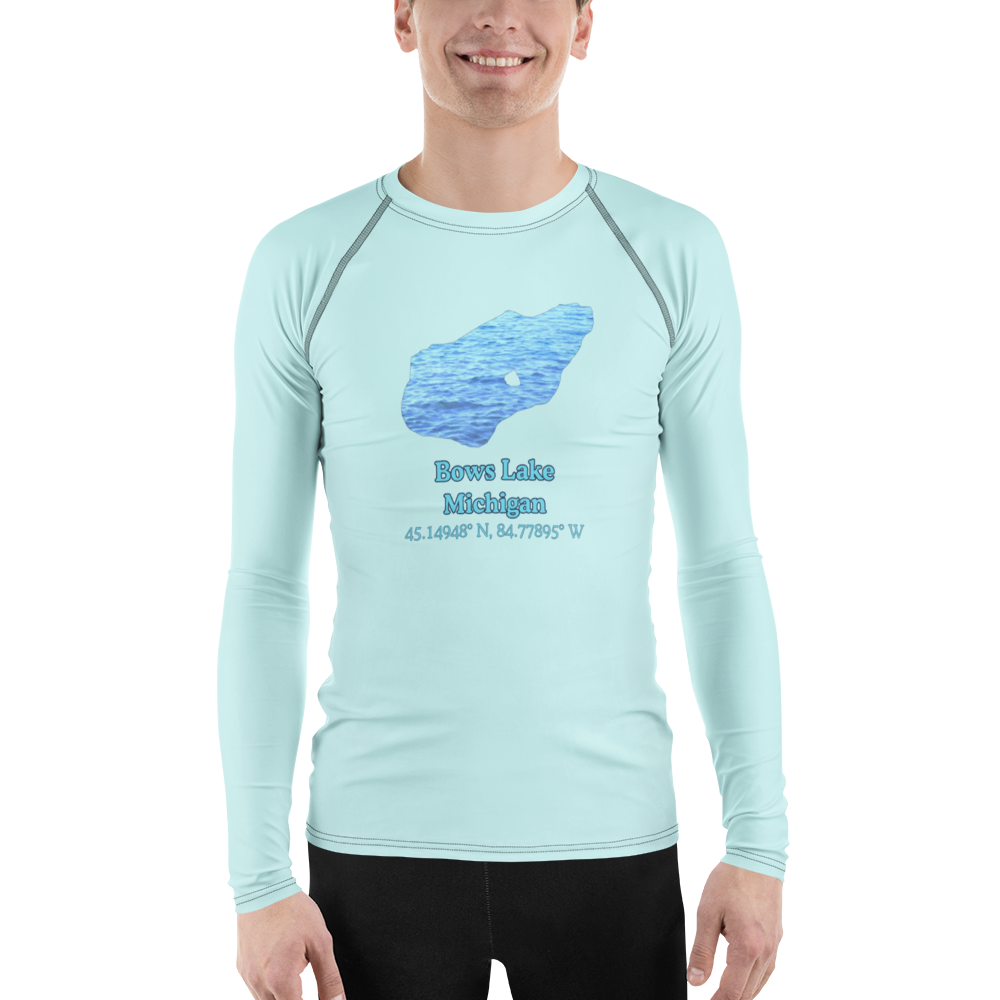 Bows Lake Men's Rash Guard / Swim Shirt