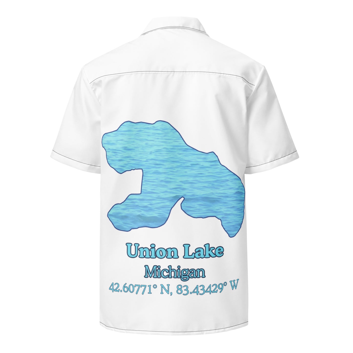 {Lake} Button Down Shirt with over-sized print
