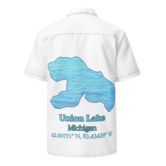 {Lake} Button Down Shirt with over-sized print
