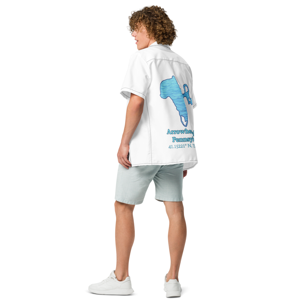 Arrowhead Lake Button Down Shirt with over-sized print