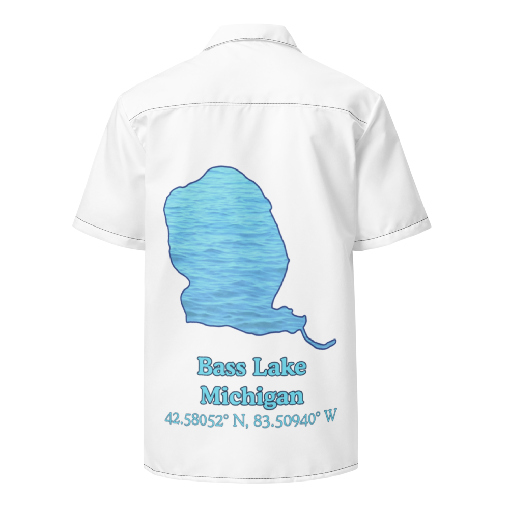 Bass Lake Button Down Shirt with over-sized print