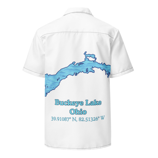Buckeye Lake Button Down Shirt with over-sized print