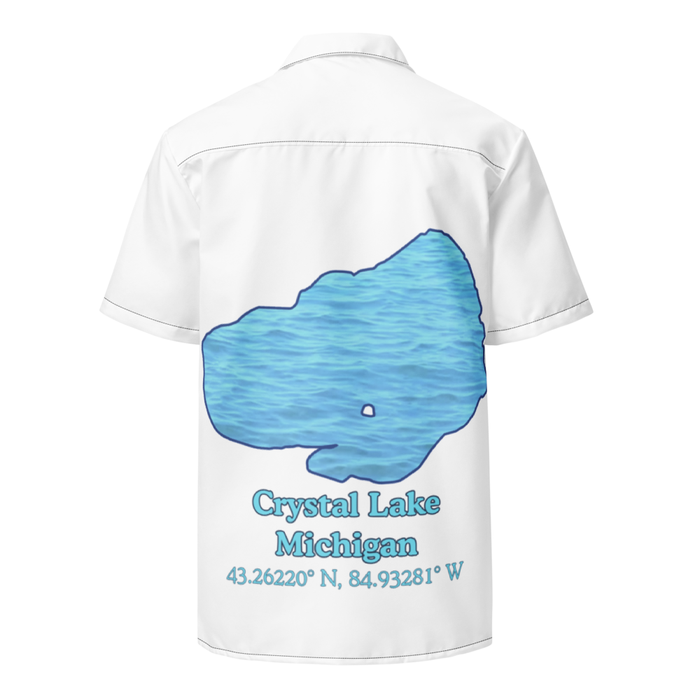Crystal Lake Button Down Shirt with over-sized print