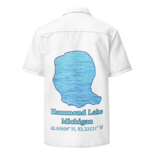 Hammond Lake Button Down Shirt with over-sized print