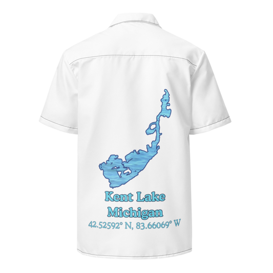 Kent Lake Button Down Shirt with over-sized print